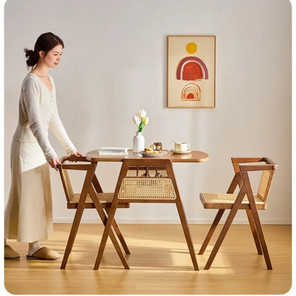 Rattan Balcony Tea Table & Chairs Set