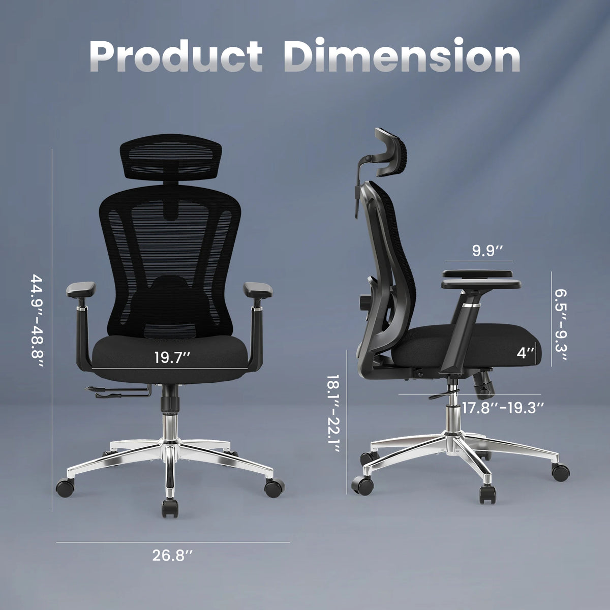 High-Back Ergonomic Office Chair, Heavy Duty
