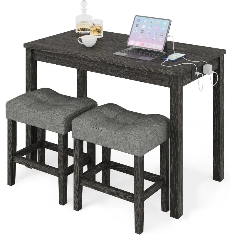 Counter Height Bar Table Set with Stools