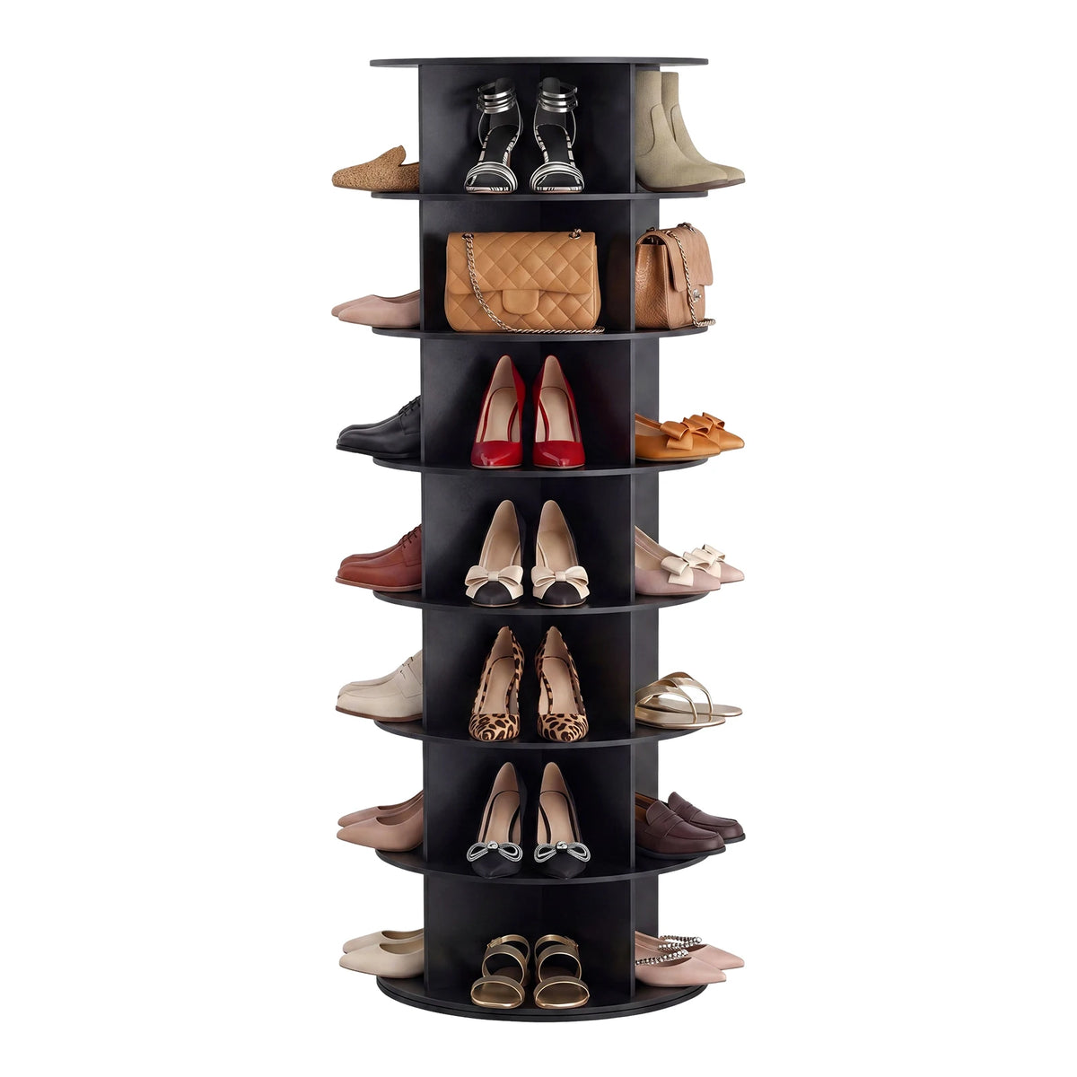 7-Tier Rotating Shoe Rack Tower