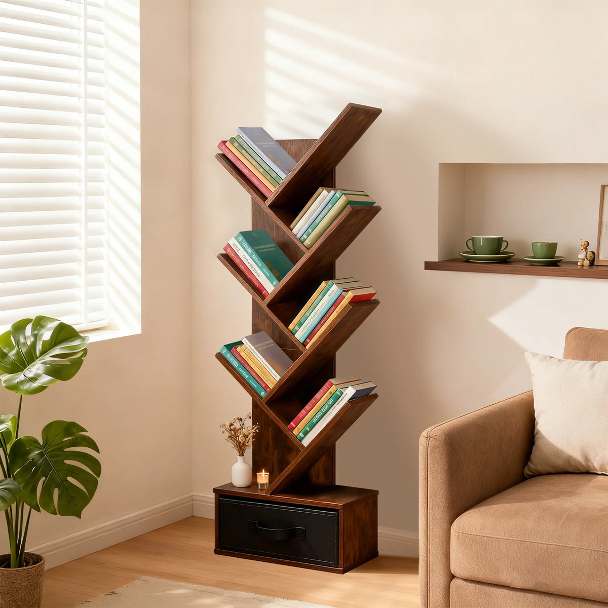 JHK 43" Geometric Book Rack