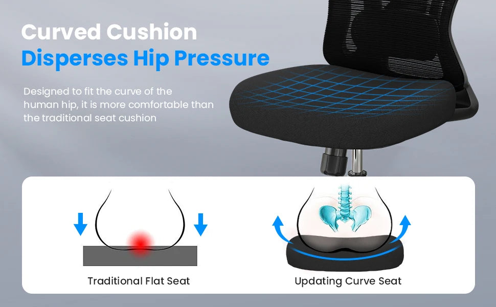 High-Back Ergonomic Office Chair, Heavy Duty