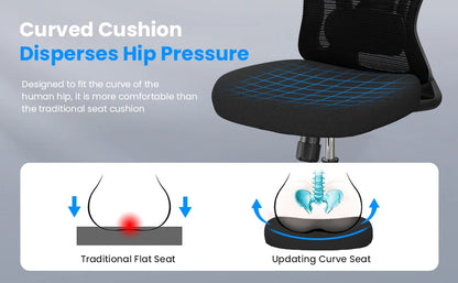 High-Back Ergonomic Office Chair, Heavy Duty