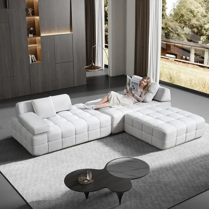 L-Shaped Sectional Sofa, Chenille