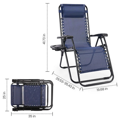 JHK Zero Gravity Recliner Chairs, Set of 2