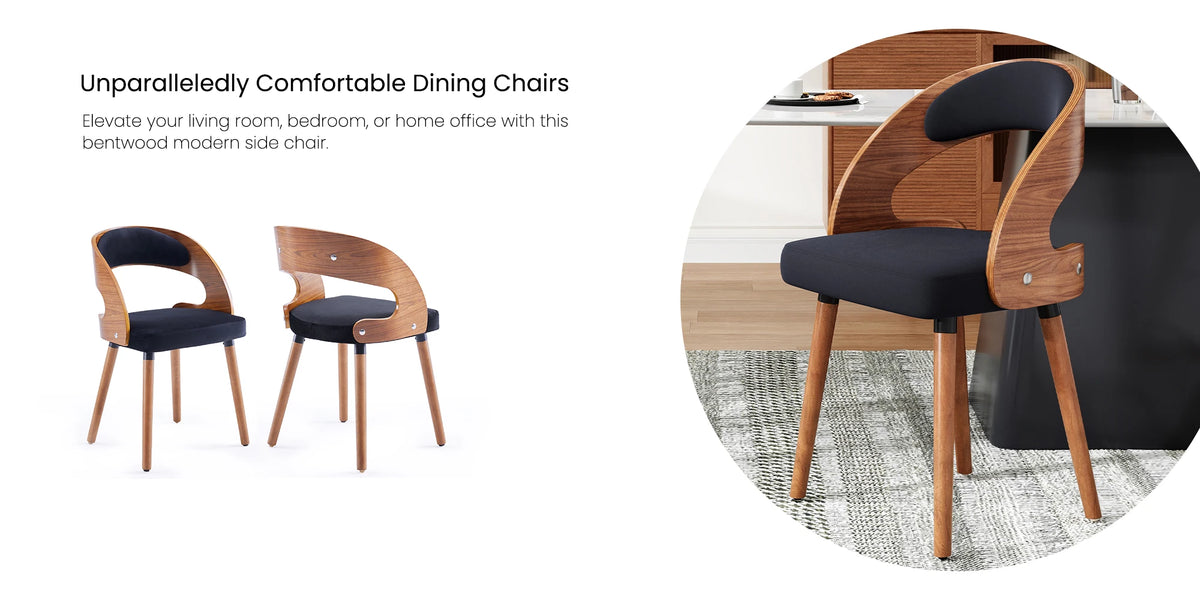 Farini Upholstered Wood Dining Chairs, Set of 2