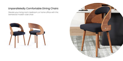 Farini Upholstered Wood Dining Chairs, Set of 2