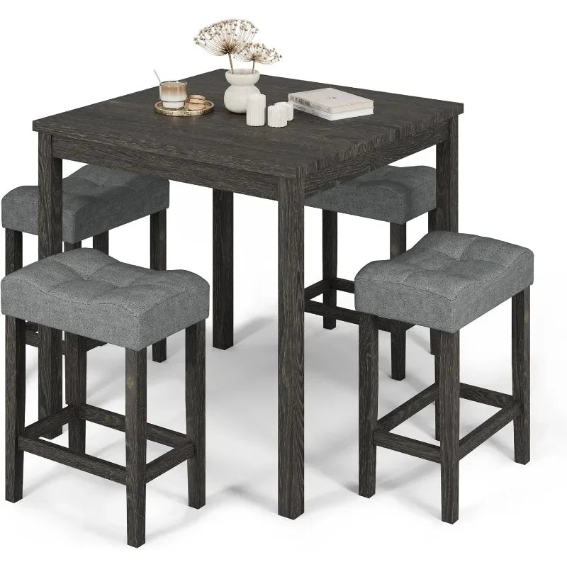 Counter Height Bar Table Set with Stools