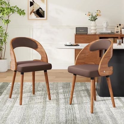 Farini Upholstered Wood Dining Chairs, Set of 2