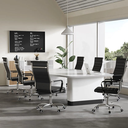 Executive PU Leather Office Chair, Mid Back