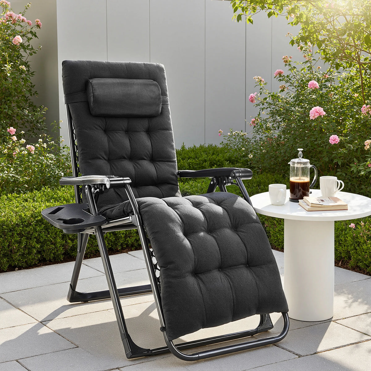 JHK Zero Gravity Lounge Chair with Cup Holder