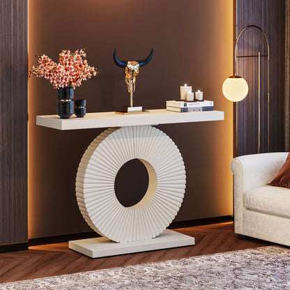 Tribesigns Console Table with Geometric Base