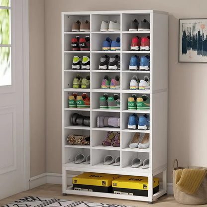 Tribesigns 8-Tier Wood Shoe Cabinet
