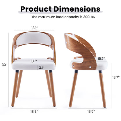 Farini Upholstered Wood Dining Chairs, Set of 2