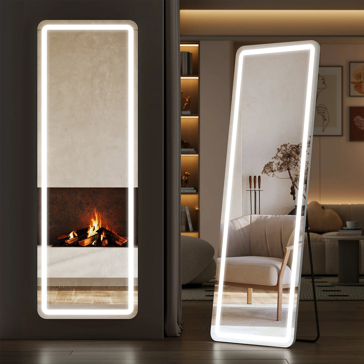 MCQ LED Full Length Mirror, 64"x21"