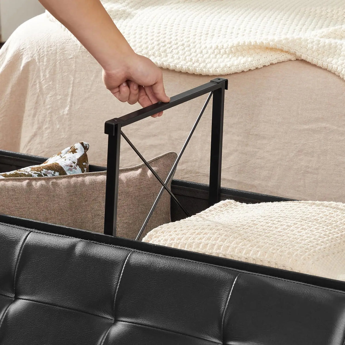 43" Storage Ottoman Bench with Flip Lid