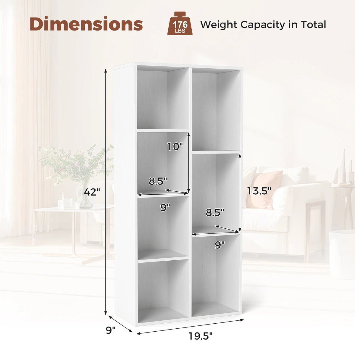 7-Cube Freestanding Bookcase