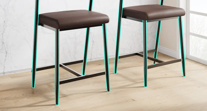 Bar Stools with Arms & Footrest, Set of 2