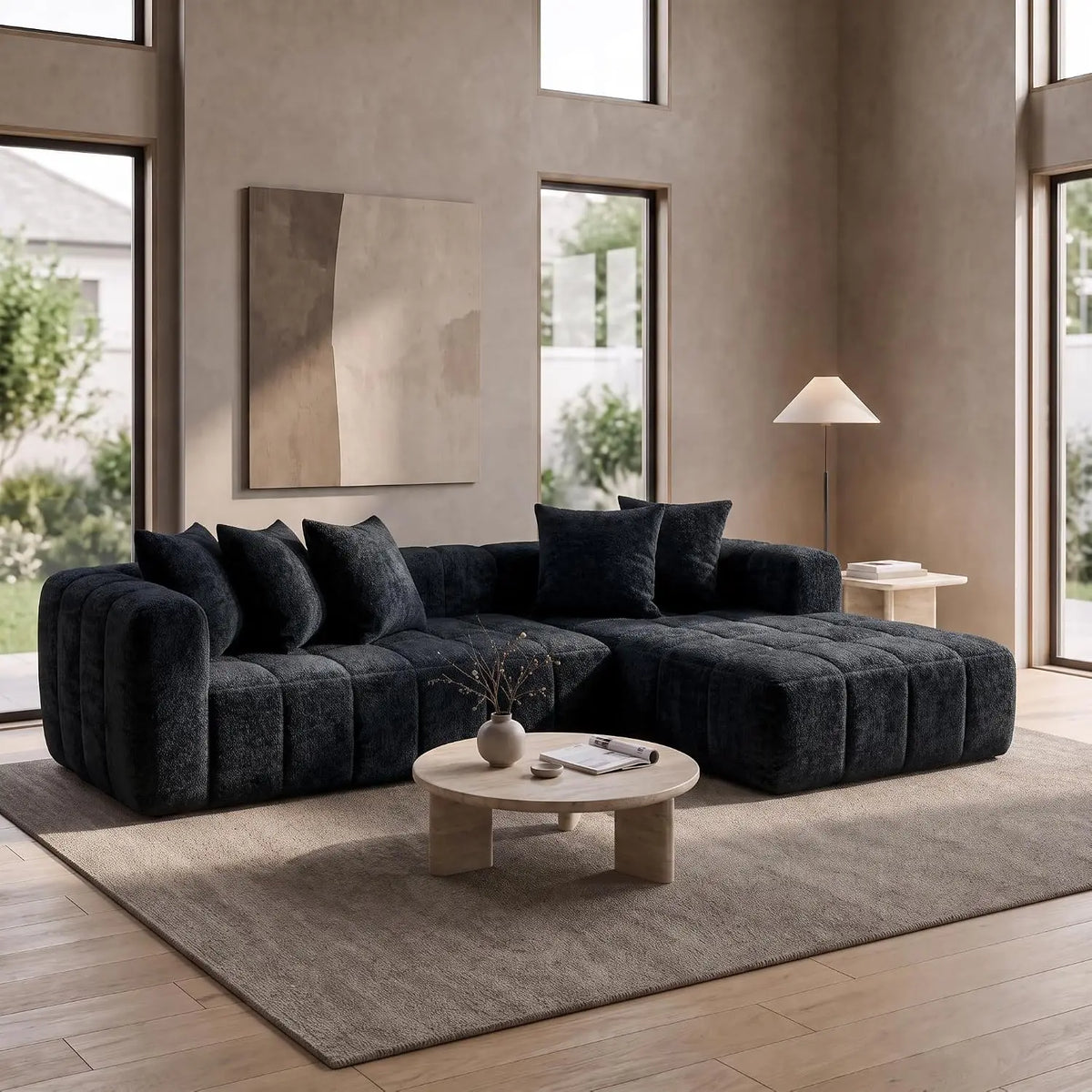 107.9" L-Shaped Boneless Cloud Sofa