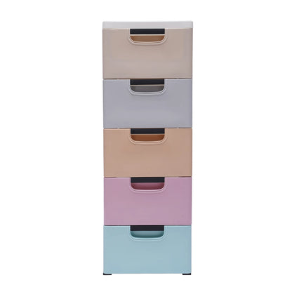 5-Drawer Plastic Storage Dresser Tower