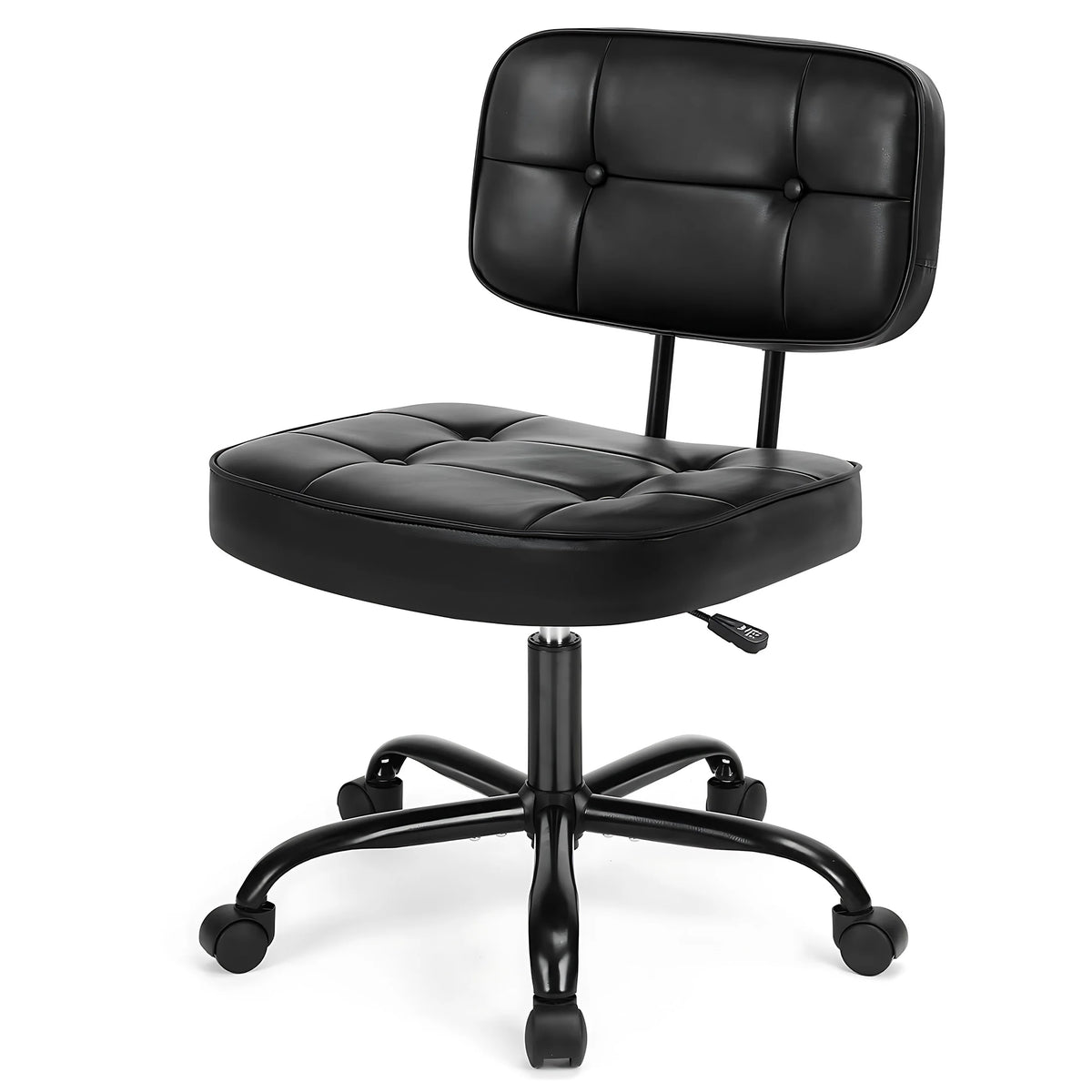 JHK Armless PU Leather Office Chair