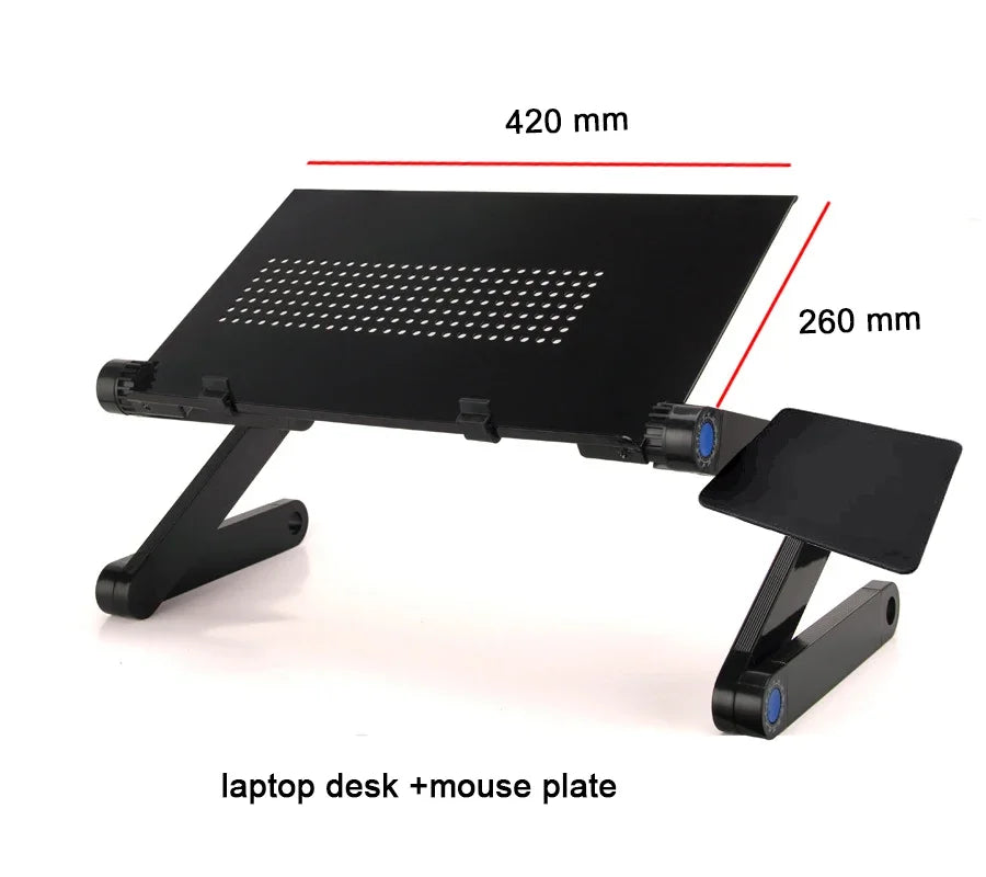 Adjustable Laptop Desk Stand with Cooling Fan