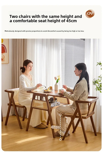 Rattan Balcony Tea Table & Chairs Set