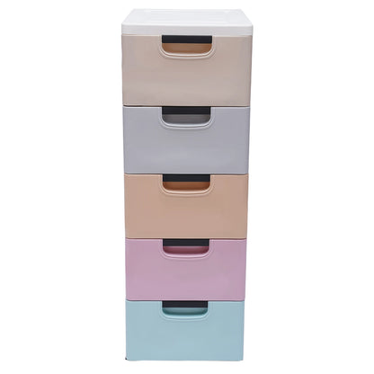 5-Drawer Plastic Storage Dresser Tower