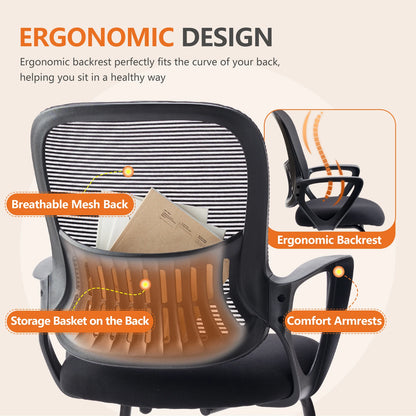 JHK Office Chair without Wheels, Mesh