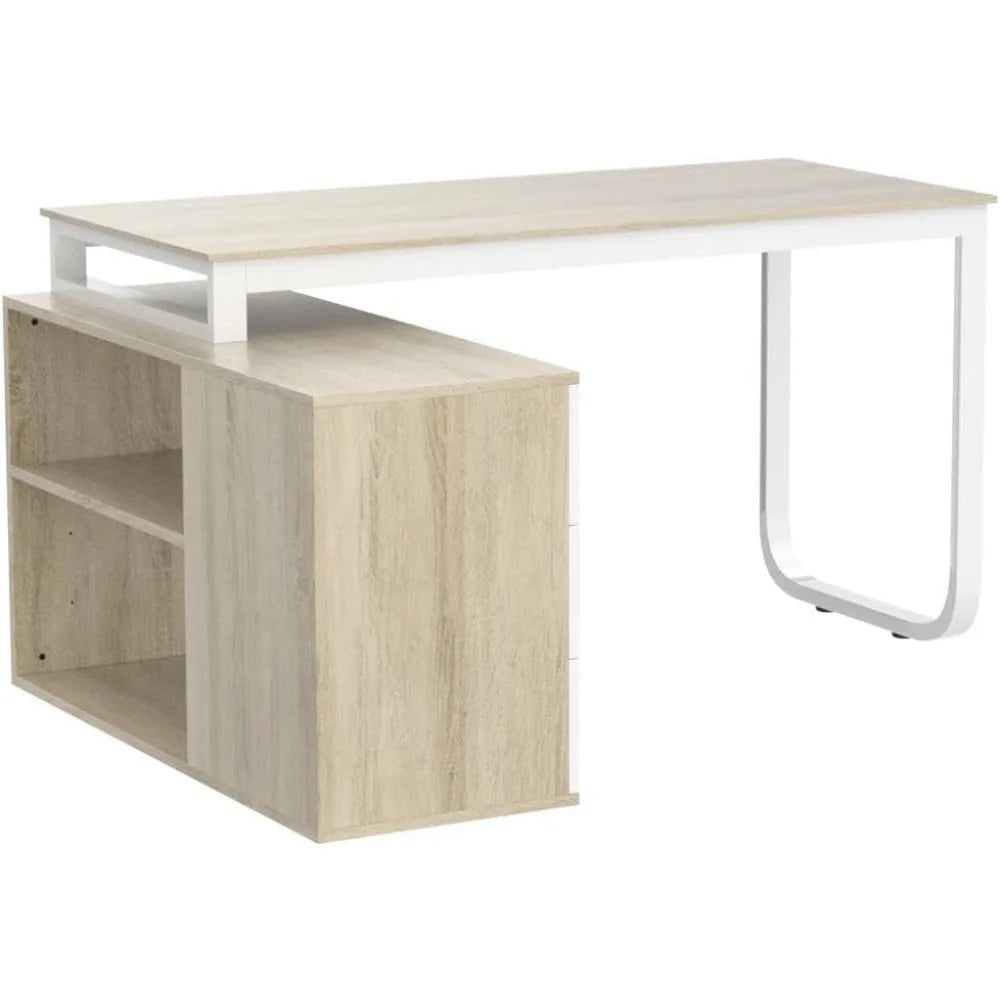 55" L-Shaped Corner Computer Desk