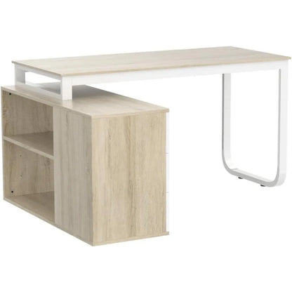 55" L-Shaped Corner Computer Desk