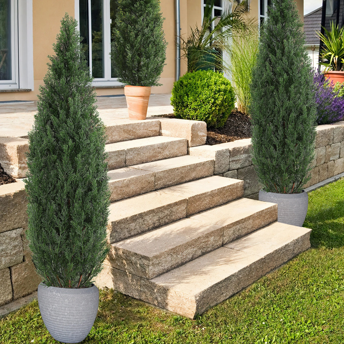 Artificial Topiary Trees 36–60 Inch (Set of 2)