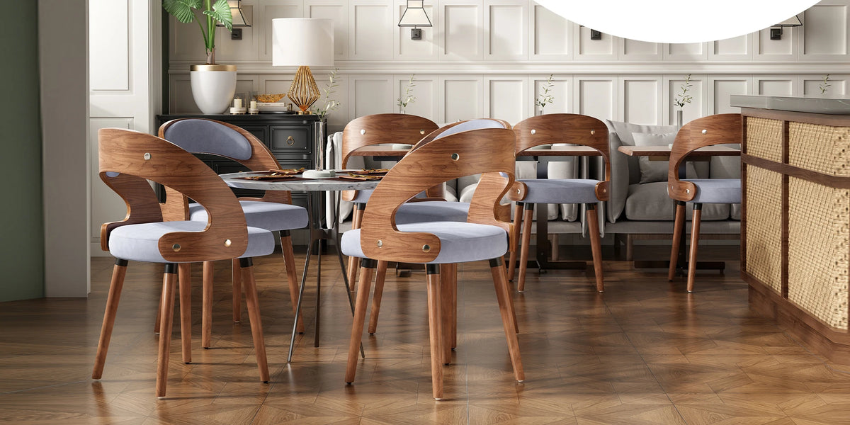 Farini Upholstered Wood Dining Chairs, Set of 2