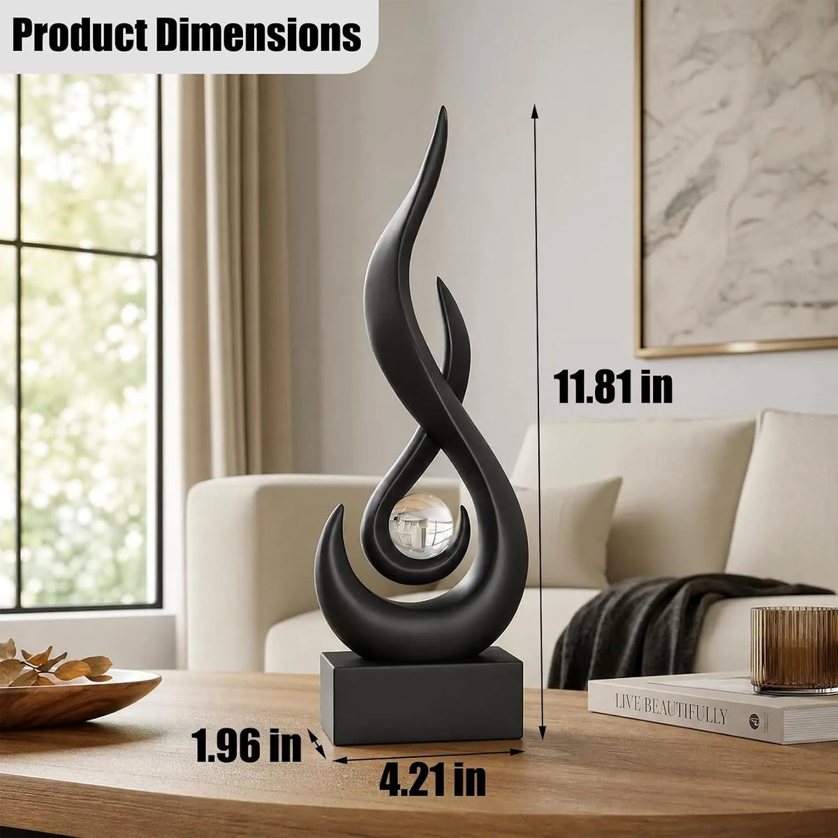 Golden Flame Home Decor Figurines