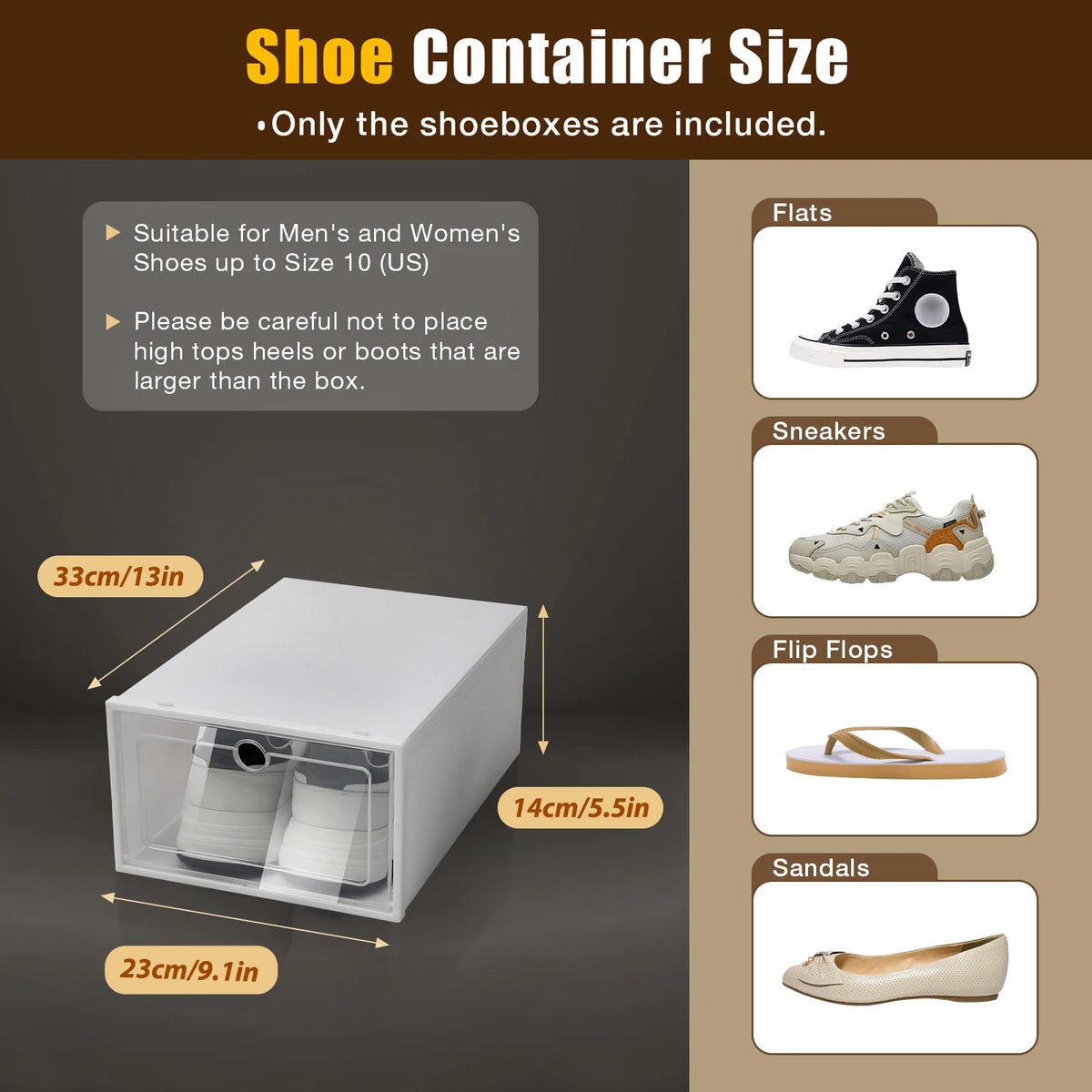 24-Pack Foldable Shoe Storage Boxes