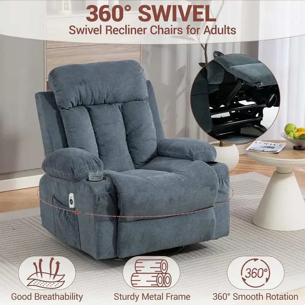 2-Piece Reclining Sofa Set (Blue)
