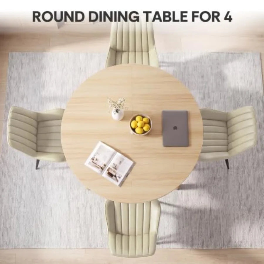 47" Round Dining Table Set for 4
