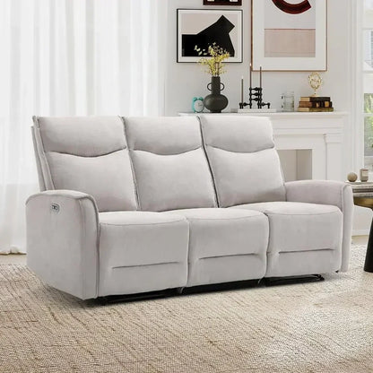 80in Grey Electric Reclining Sofa