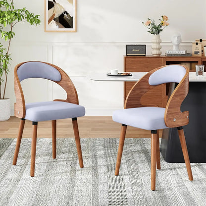 Farini Upholstered Wood Dining Chairs, Set of 2