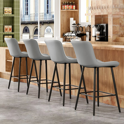 Faux Leather Counter Stools, Set of 2