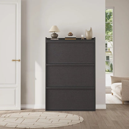 3 Flip Drawer Shoe Cabinet, 46"