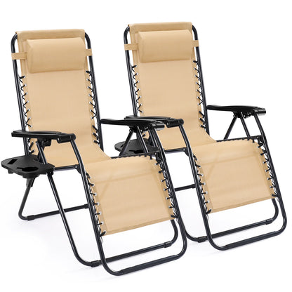 JHK Zero Gravity Recliner Chairs, Set of 2