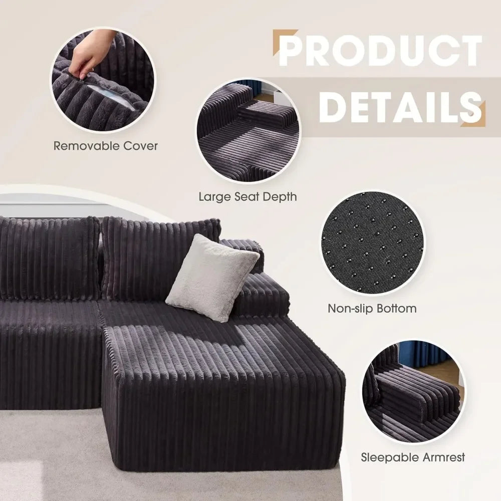 Cloud Memory Foam Sectional Sofa