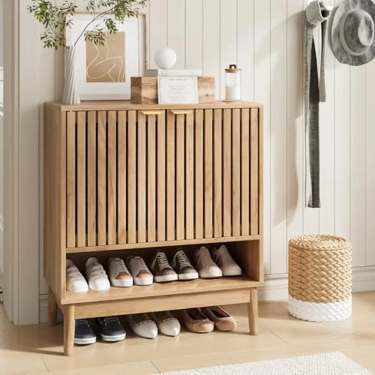 Wooden Shoe Storage Cabinet
