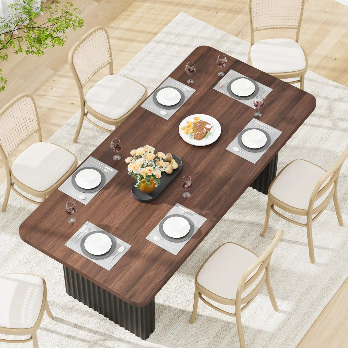 Farmhouse Dining Table for 6-8, 71"