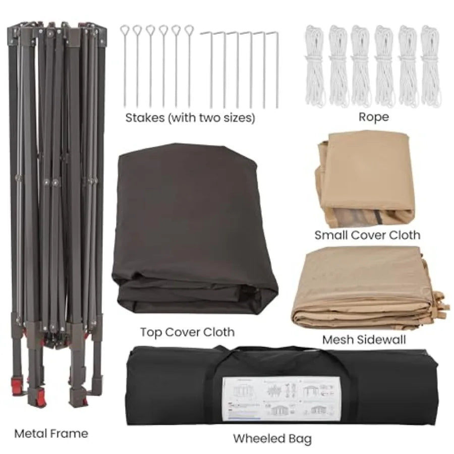 13x13 Pop Up Gazebo, Double-Tier
