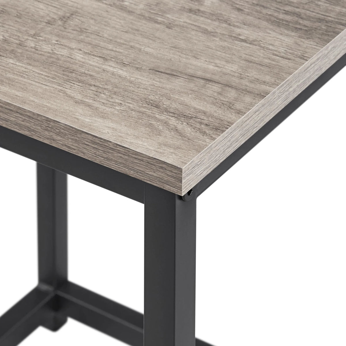 5-Piece Kitchen Table Set with Stools, Gray