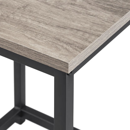 5-Piece Kitchen Table Set with Stools, Gray
