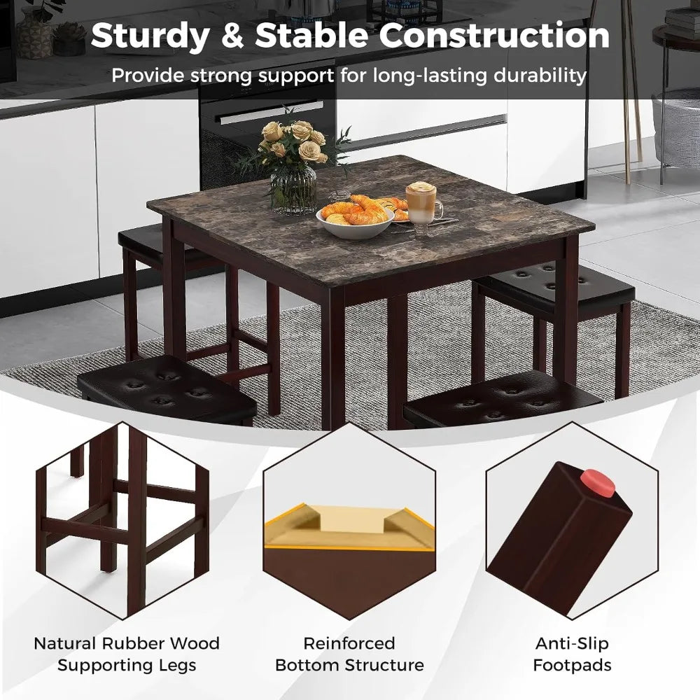 Counter Height Dining Table Set for 4