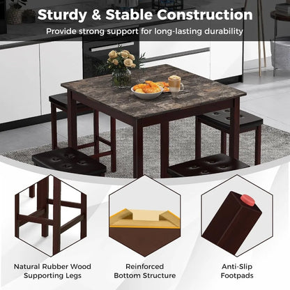 Counter Height Dining Table Set for 4